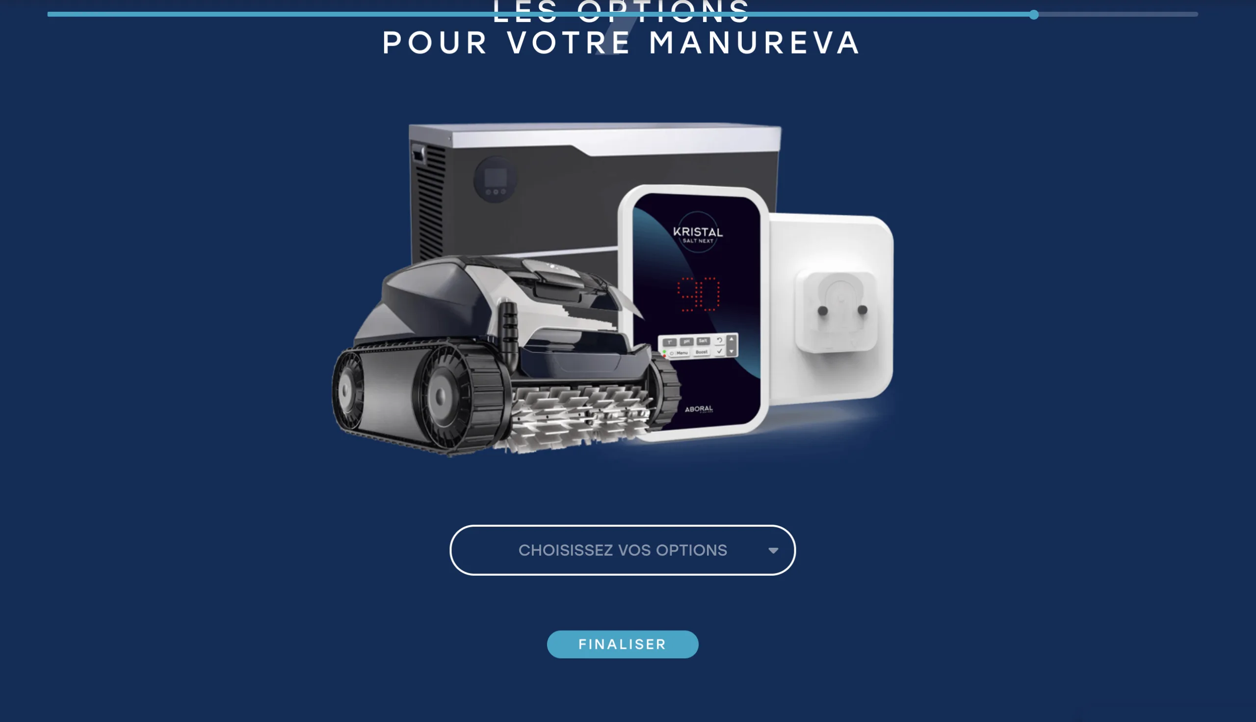 Vue sur le configurateur Aboral Piscines