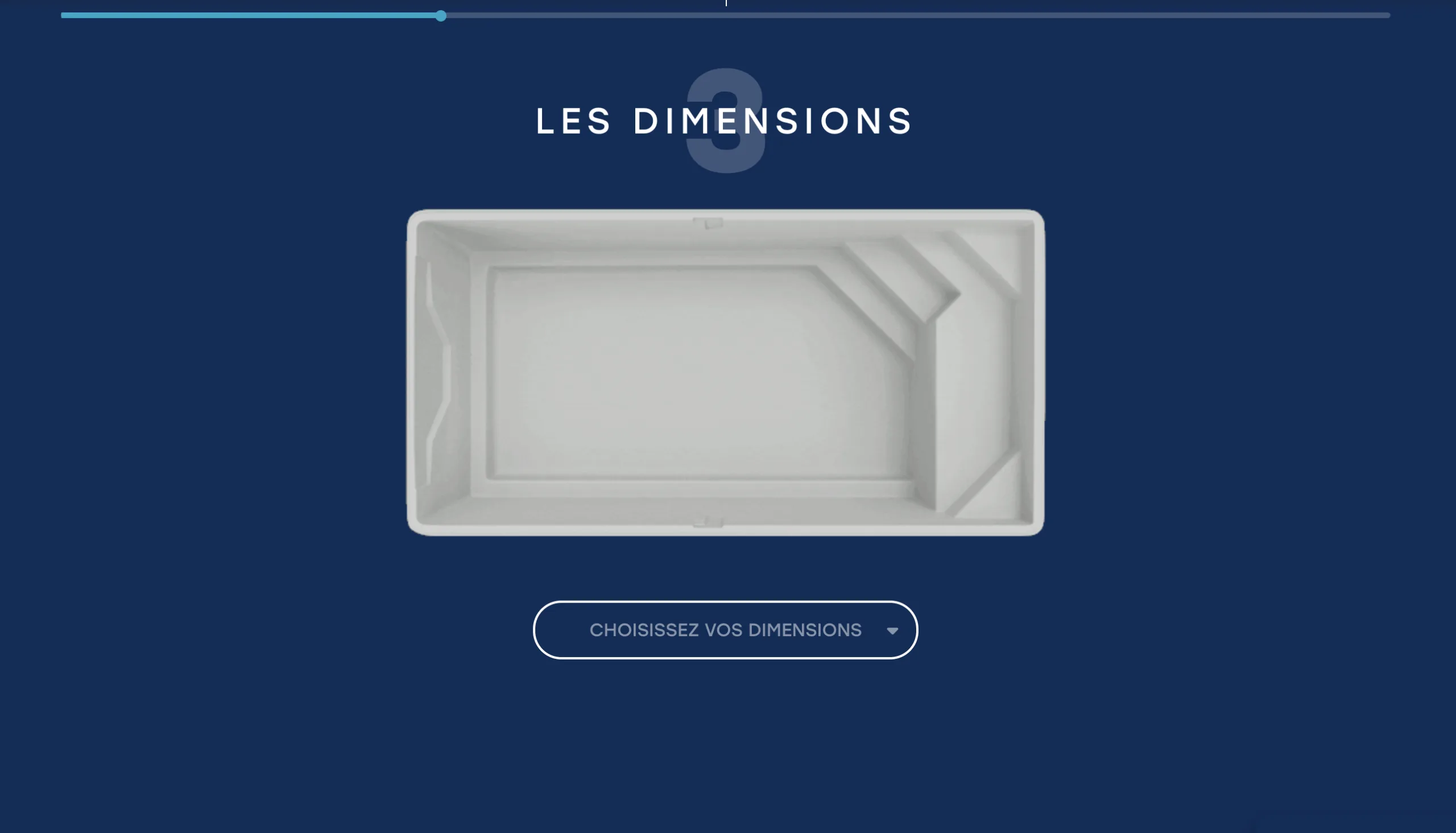 Vue sur le configurateur Aboral Piscines