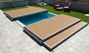 abnehmbare Terrasse offener Pool  